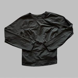 NWT HALARA Women’s Black Long-Sleeve Keyhole Back Tee Size Large